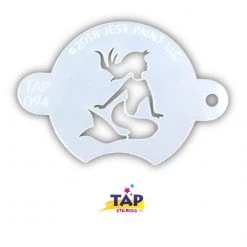 TAP Stencils Air Brush Supplies TAP Face Paint Stencil - Sun Bathing Mermaid (094)