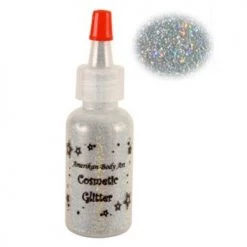 Amerikan Body Art Semisheer Body Glitter - Holographic Silver (0.5 Oz) Glitter & Glitter Tattoo