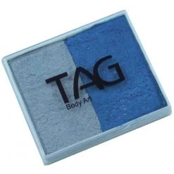 TAG Body Art Face Paint Brands TAG Split Cakes - Pearl Blue And Pearl Silver (50 Gm)