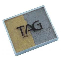 TAG Body Art TAG Split Cakes - Pearl Silver And Pearl Gold (50 Gm) Face Paint Brands