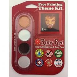 Ruby Red Paints Ruby Red Face Paints - Lion Theme Kit Beginner Face Paint