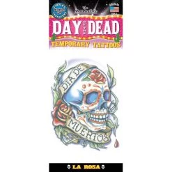 Tinsley Transfers Day Of The Dead La Rosa Temporary Tattoo Halloween Makeup