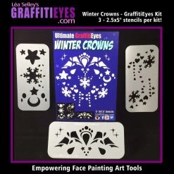 GraffitiEyes Winter Crowns Stencil Kit Air Brush Supplies