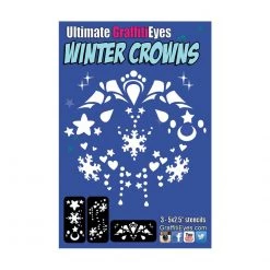 GraffitiEyes Winter Crowns Stencil Kit Air Brush Supplies
