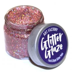 Art Factory Glitter Glaze Face & Body Paint - Rose (1 Oz) Glitter & Glitter Tattoo