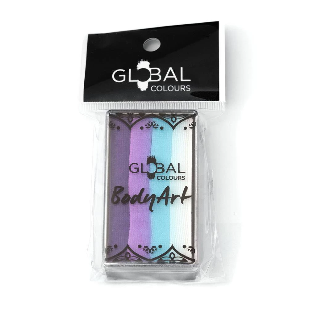 Global Body Art Global Colours Magnetic One Stroke Split Cake - Princess Party (Moscow) (25 Gm) Face Paint Brands 2 Global Body Art Global Colours Magnetic One Stroke Split Cake - Princess Party (Moscow) (25 Gm) Face Paint Brands