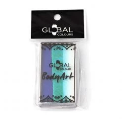 Global Body Art Face Paint Brands Global Colours Magnetic One Stroke Split Cake - Seaside (Santorini) (25 Gm)