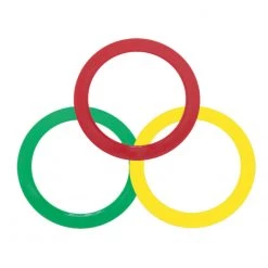 Higgins Brothers Higgins Bros Juggling Rings, Red/Yellow/Green