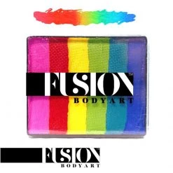 Fusion Body Art Rainbow Split Cake - Bright Rainbow (50 Gm) Face Paint Brands
