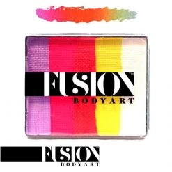 Fusion Body Art Rainbow Split Cake - Caribbean Sunset (50 Gm) Face Paint Brands