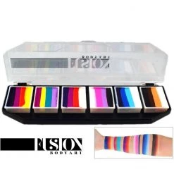 Fusion Body Art Spectrum Palette - Rainbow Splash (6 Cakes/10 Gm) Face Paint Brands
