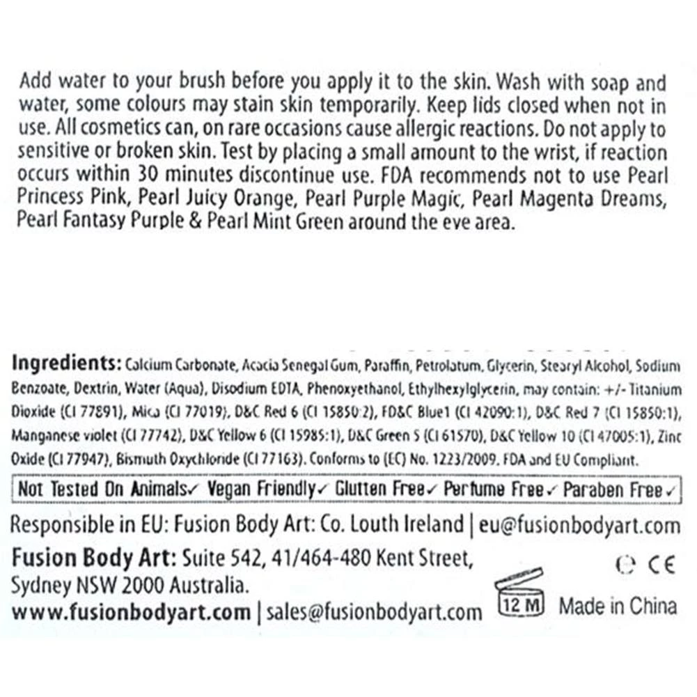 Fusion Body Art Face & Body Paint - Prime Strong Black (50 Gm) Face Paint Brands 4 Fusion Body Art Face & Body Paint - Prime Strong Black (50 Gm) Face Paint Brands