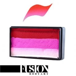 Fusion Body Art One Stroke Split Cake - Bold Rose (30 Gm) Face Paint Brands