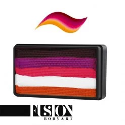 Fusion Body Art One Stroke Split Cake - Leanne's Berry Pretty (30 Gm) Face Paint Brands