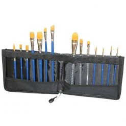 TAG Body Art Brush Wallet With Zip (14 Brush Included)