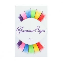 West Bay Rainbow Eyelashes W/ Black Makeup