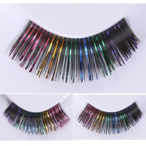 West Bay Costume Fake Eyelashes - Black W/ Color 1 West Bay Costume Fake Eyelashes - Black W/ Color