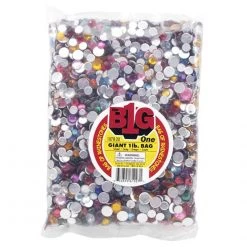 Darice Acrylic Rhinestone Blings - Round, Assorted (8-11mm, 1 Lb) Glitter & Glitter Tattoo