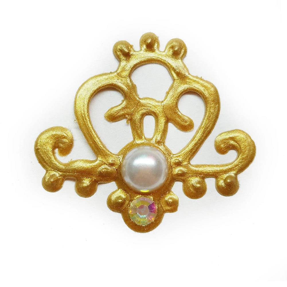 Clown Antics Glitter & Glitter Tattoo Gem Cluster - Golden Scroll (1/pk) 1 Clown Antics Glitter & Glitter Tattoo Gem Cluster - Golden Scroll (1/pk)