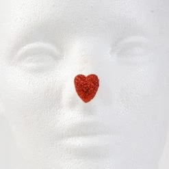 Jim Howle Clown Nose Tips - Sparkle Red Heart Size C (Penny) - 3/4" Professional Noses