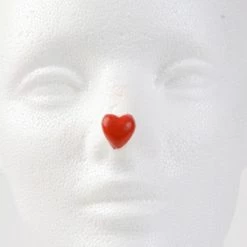 Jim Howle Clown Nose Tips - Red Heart Size D (Dime) - 11/16" Professional Noses