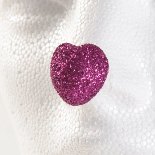 Professional Noses ProKnows Clown Nose Tips - T5 Glitter Heart (Fuchsia) - 3/4" 1 Professional Noses ProKnows Clown Nose Tips - T5 Glitter Heart (Fuchsia) - 3/4"