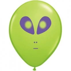 Balloons By Color Qualatex 5" Round Alien Balloons - Green (100/bag)