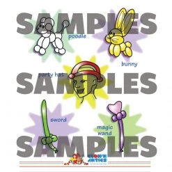 Clown Antics Colorful Restaurant Syle Balloon Menu - Animals Balloon Accessories