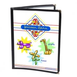 Clown Antics Colorful Restaurant Syle Balloon Menu - Animals Balloon Accessories