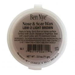 Ben Nye Nose & Scar Wax - Light Brown (2.5 Oz) Makeup