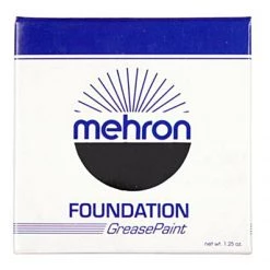 Mehron Foundation Grease - Black (1.25 Oz) Makeup