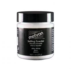 Mehron Ultrafine Setting Powder - Ultra White (1 Oz)