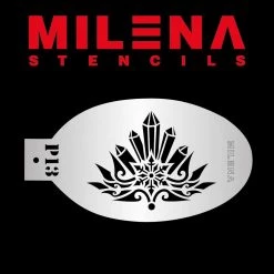 Milena Stencils - Crystal Ice Crown P13 Air Brush Supplies