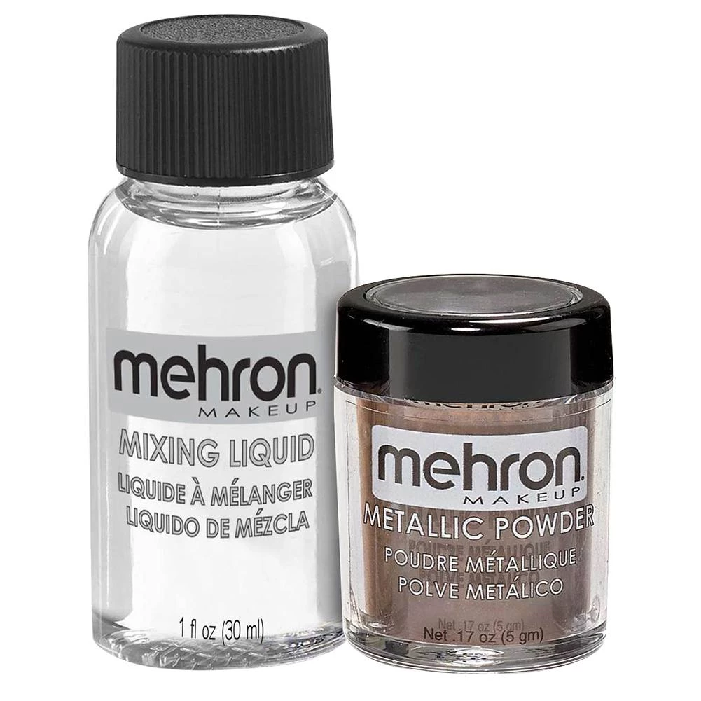 Mehron Metallic Powders And Mixing Liquid - Bronze 1 Mehron Metallic Powders And Mixing Liquid - Bronze