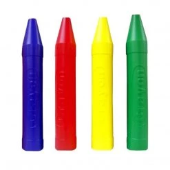 Clown Antics Giant Props Jumbo Plastic Crayon Piggy Bank Combo Set (Blue, Red, Yellow, Green)