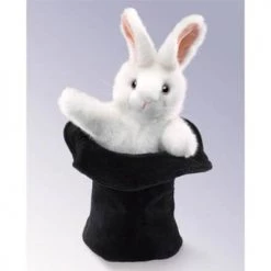 Folkmanis Puppets Rabbit In Hat Hand Puppets Puppet/Plush Animal