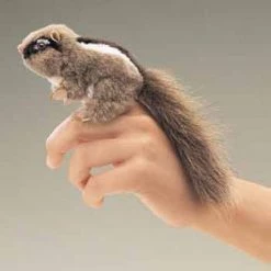 Folkmanis Puppets Puppet/Plush Animal Mini Chipmunk Finger Puppets