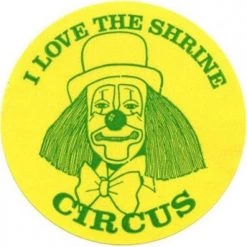 Clown Supplies Inc. Shrine Circus Stickers