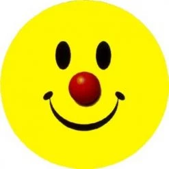 Clown Supplies Inc. Smiley W/ Nose Large Stickers Stickers, Give Aways
