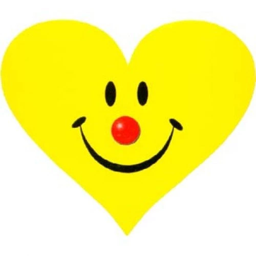 Clown Supplies Inc. Smiley W/ Heart Nose Stickers 1 Clown Supplies Inc. Smiley W/ Heart Nose Stickers