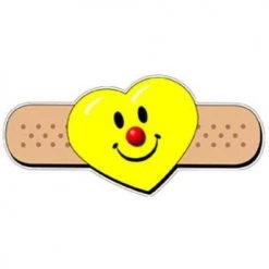 Clown Supplies Inc. Stickers, Give Aways Smiley Heart Band-Aid Stickers