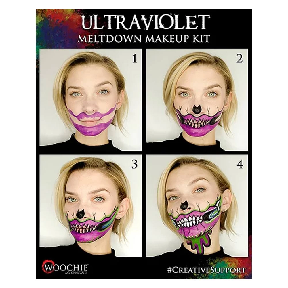 Cinema Secrets Halloween Makeup Woochie Water Activated Makeup Stencil Kit - Mermaid 4 Cinema Secrets Halloween Makeup Woochie Water Activated Makeup Stencil Kit - Mermaid