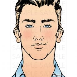 Sparkling Faces Face Painting Practice Board - David