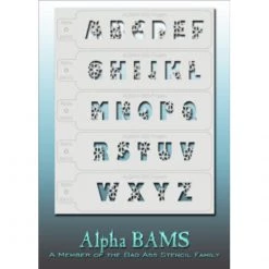 Bad Ass Stencils BAM Alpha Stencils - Frozen (ALBAM 005) Air Brush Supplies