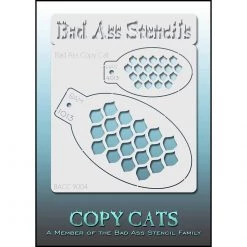 Bad Ass Stencils Air Brush Supplies Bad Ass Copy Cat Stencils - Fish Scales (9004)