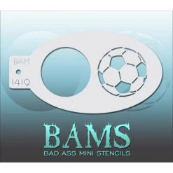 Bad Ass Stencils Air Brush Supplies Bad Ass Mini Stencils - Sports Balls (BAM 1419)
