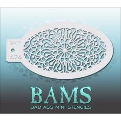 Bad Ass Stencils Air Brush Supplies Bad Ass Mini Stencils - Doily (BAM 1424)