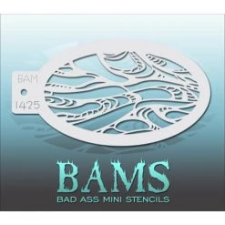 Bad Ass Stencils Air Brush Supplies Bad Ass Mini Stencils - Abstract Swirls (BAM 1425)