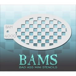 Bad Ass Stencils Air Brush Supplies Bad Ass Mini Stencils - Checkerboard (BAM 4009)