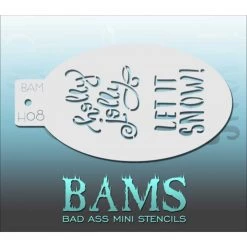 Bad Ass Stencils Bad Ass Mini Stencils - Let It Snow (BAM H08) Air Brush Supplies